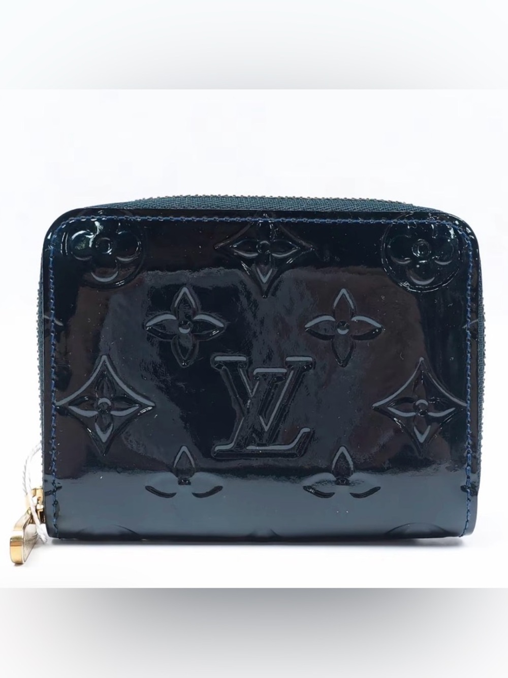 Louis Vuitton green Vernis Patent Monogram wallet